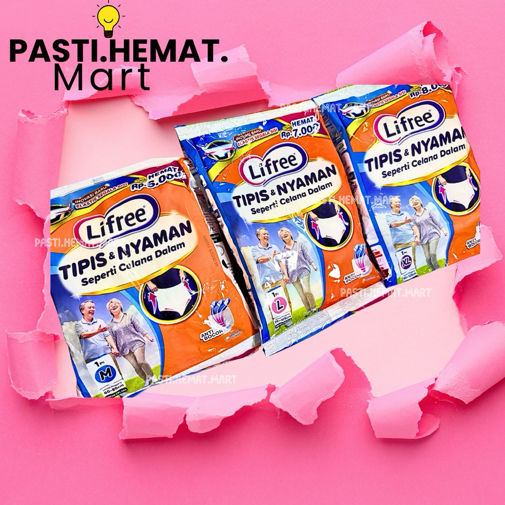 [HEMAT] 12 PCS Lifree Pampers Celana Dewasa Ukuran M / L / XL