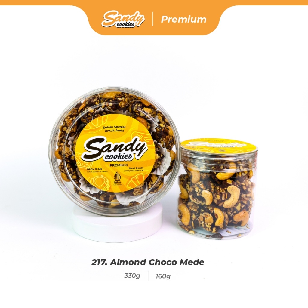 217. Almond Choco Mede - Kue Kering Sandy Cookies Premium