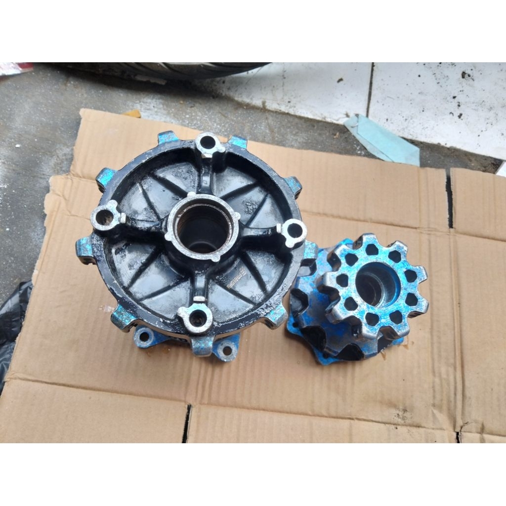 TROMOL DEPAN BELAKANG HONDA CRF LUBANG HOLE 36 ORIGINAL COPOTAN MOTOR SCON NO MINUS