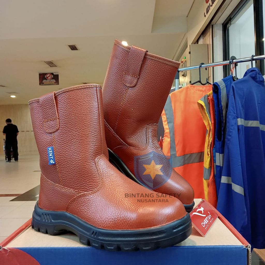 Sepatu Safety Boots Ujung Besi Kent Borneo Original Berkualitas - Safety Shoes Kent Borneo