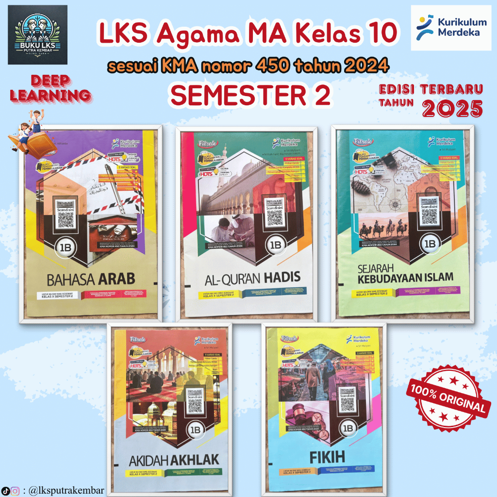 LKS BAHASA ARAB, FIKIH, AKIDAH, QURDIS DAN SKI KELAS 10 UNTUK MA SEMESTER 2 KURIKULUM MERDEKA-FITRAH