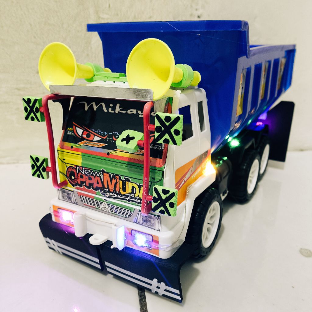 Mobil Mobilan anak truk oleng truck plastik dimodifikasi bemper spion trompet