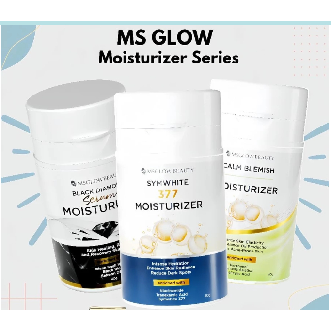 MOISTURIZER MS GLOW - BLACK DIAMOND SERUM MOISTURIZER MS GLOW - SYMWHITE 377 MOISTURIZER MS GLOW - C