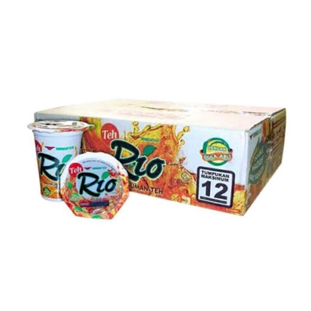TEH RIO CUP GULA BATU  & TEH RIO CUP ORIGINAL 180ML 1 DUS ISI 24 CUP