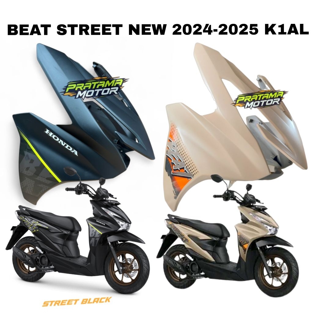 Cover Tameng Body Depan Beat Street New 2024 2025 K1AL Plus Striping/Stiker
