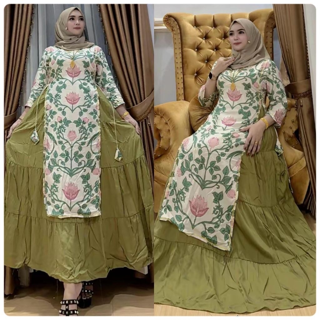 Gamis hindi lidah bunga terbaru