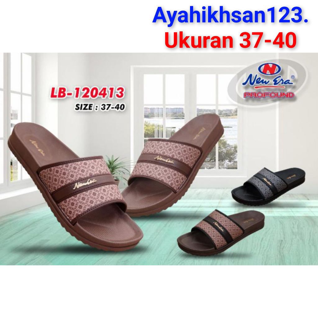 NEW ERA 120413 sandal slop karet wanita/perempuan ukuran 37-40