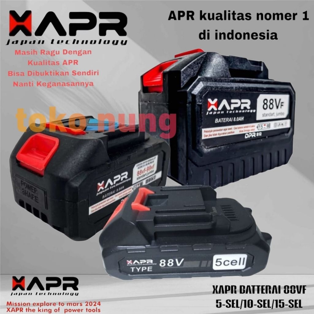 BATERAI IMPACT WRENCH APR TYPE 1062 BATERAI LXT 10CELL 88VF 99VF 128VF KUALITAS TINGGI BOR IMPACT GE