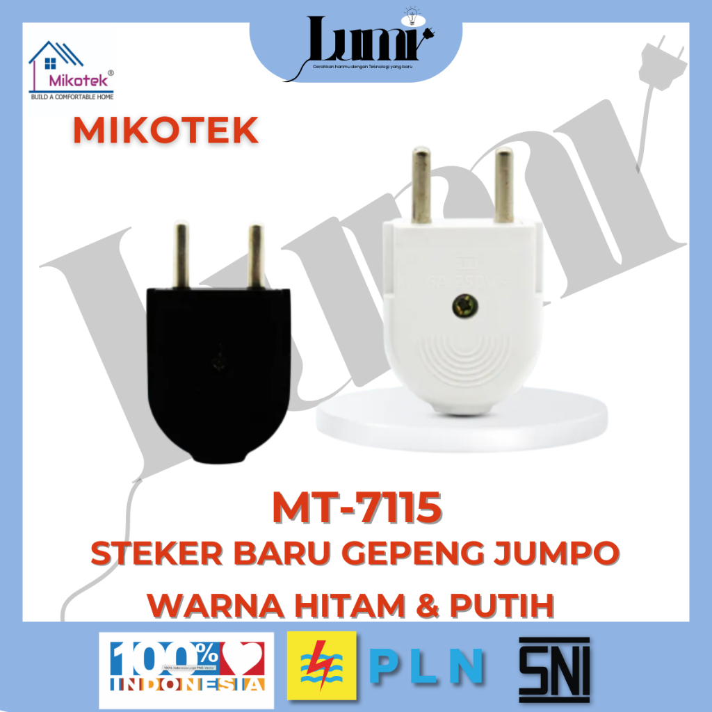 Steker Gepeng Jumbo Mikotek / Steker Colokan MT-7115