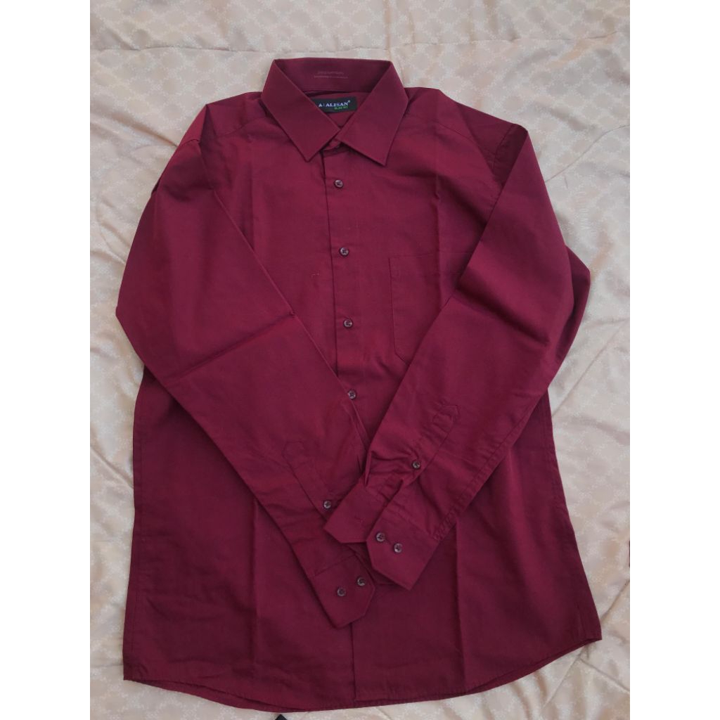 Kemeja Polos Alisan Reguler (Preloved)