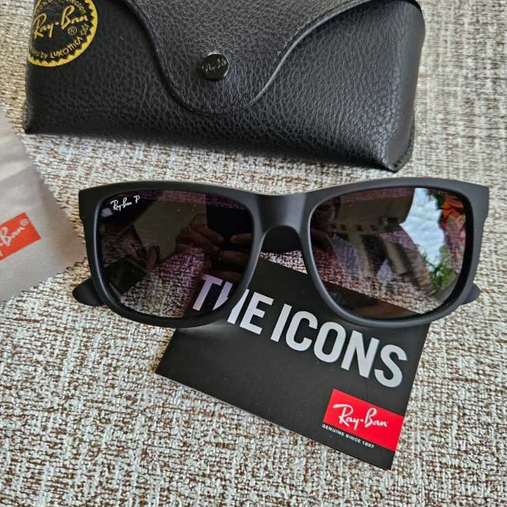 Kacamata Rayban Justin Black Lensa Gradasi Original