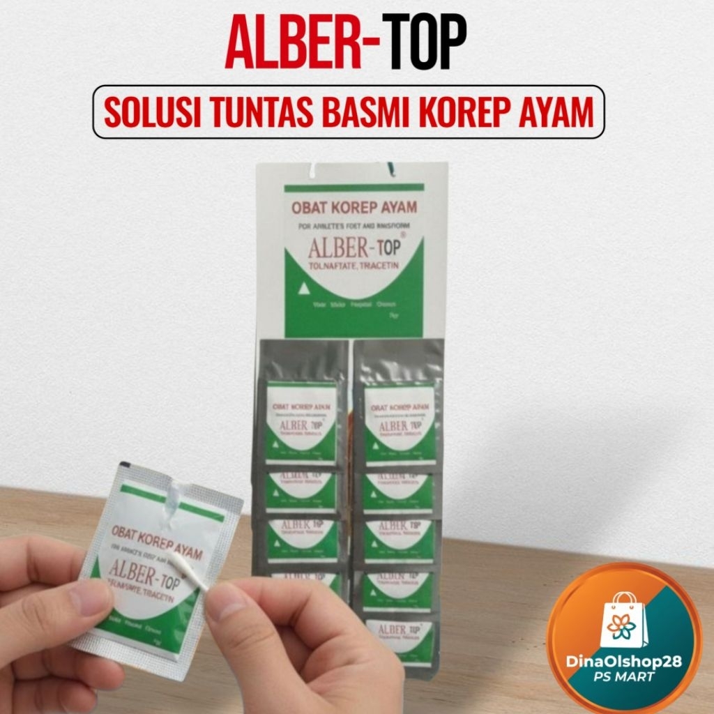 ALBER-TOP Obat Korep Ayam Ampuh Salep Kurap Jamur Cepat Sembuh Obat Korep Ayam Manjur