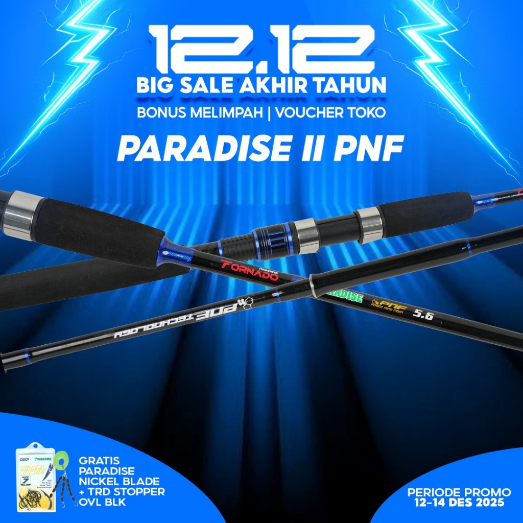 Paradise Joran Pancing Paradise II  PNF Power Nano Fiber Joran Pancing Karbon Kuat Presisi Full EVA