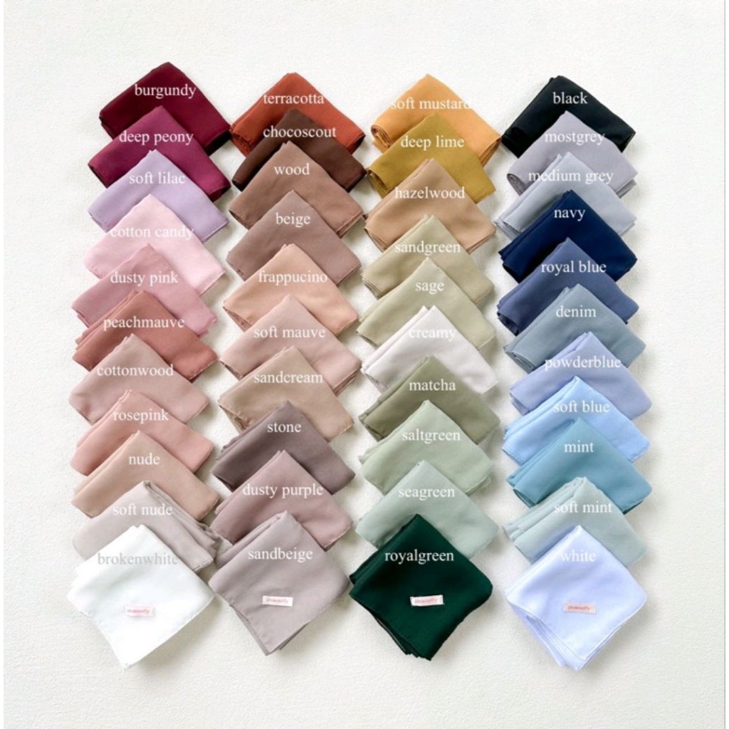 Rizqiana Hijab Bella segi Empat Polos Premium