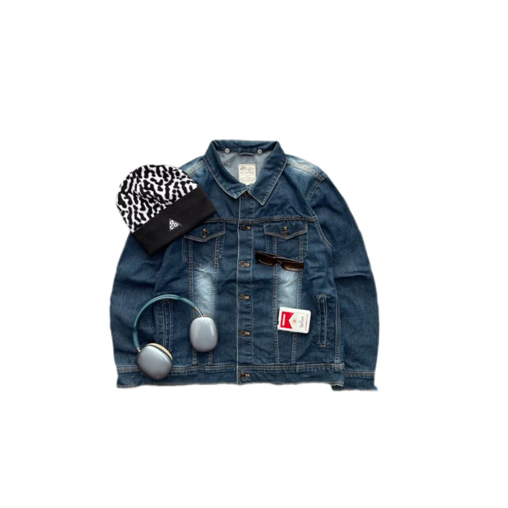 Jacket Trucker Denim Size X-large Natural Story Faded Indigo