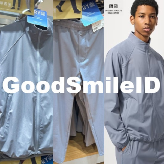 NEW Men Jaket Celana Panjang Aktif Ultra Stretch (Matching Set) SWEDEN ATHLETE UV Protection Olahrag