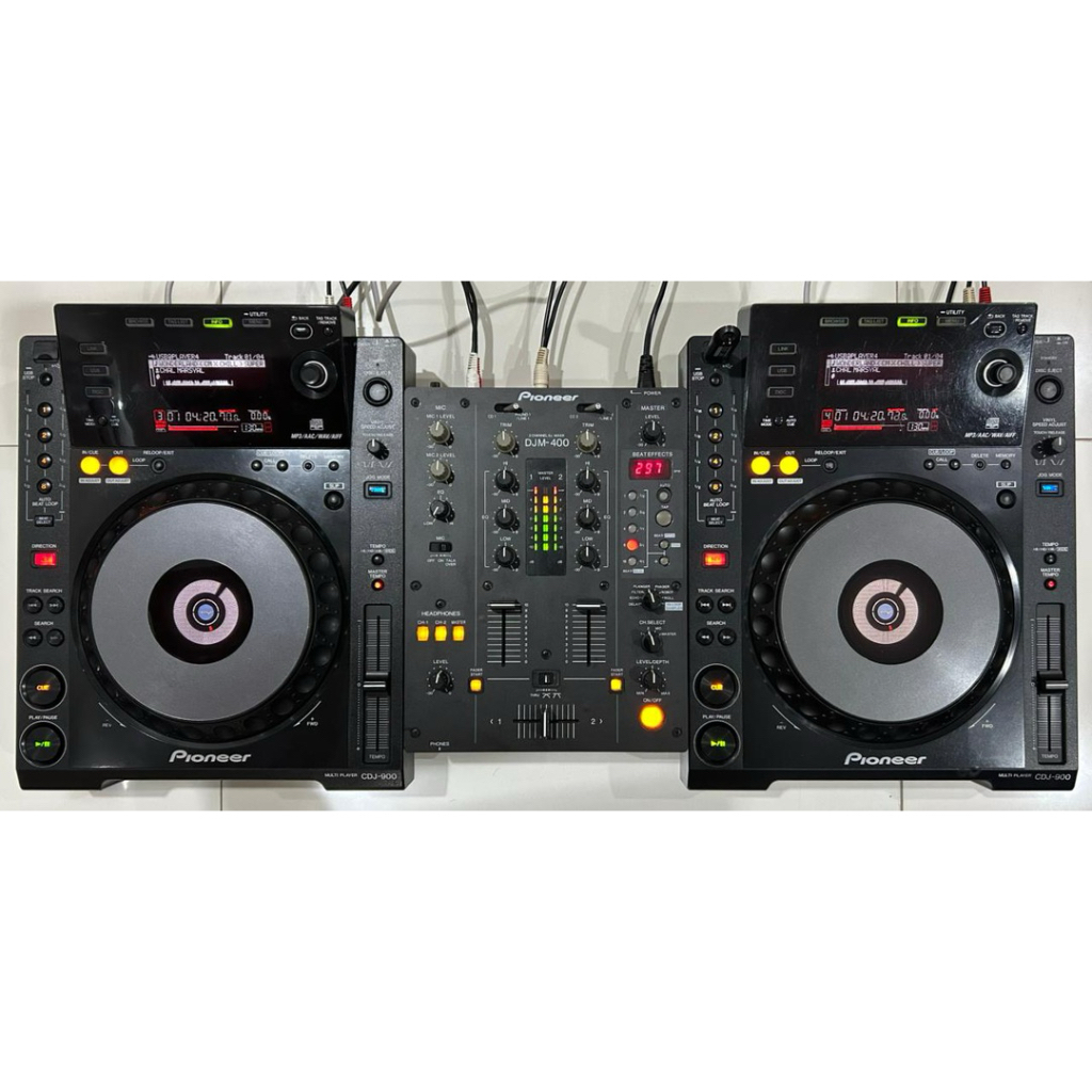 Alat DJ Pioneer 900 (x2) Pair + DJM 400 Controller DJ Set For Club / Bar Operation With USB XDJ RR ;