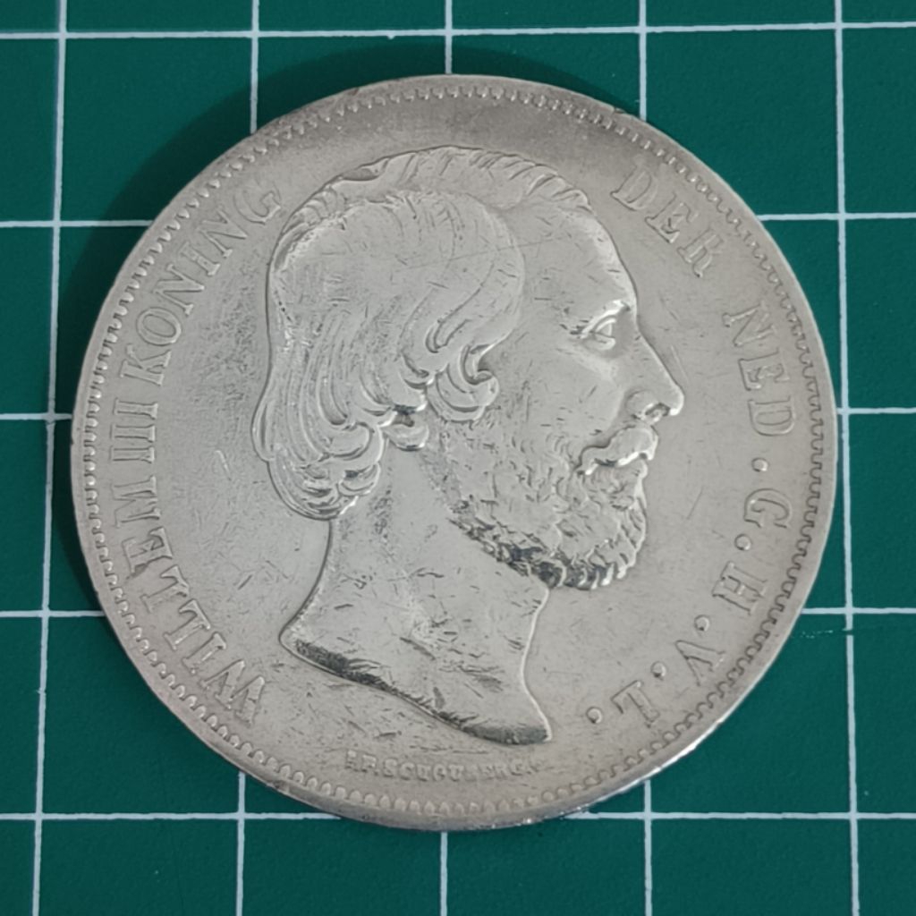 KOIN PERAK WILLEM III 2,5 GULDEN barang sesuai foto