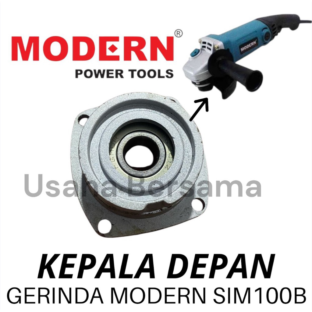 KEPALA DEPAN SIM100B + BEARING GERINDA MODERN RUMAH BEARING DEPAN GERINDA MODERN SIM100 DUDUKAN AS S