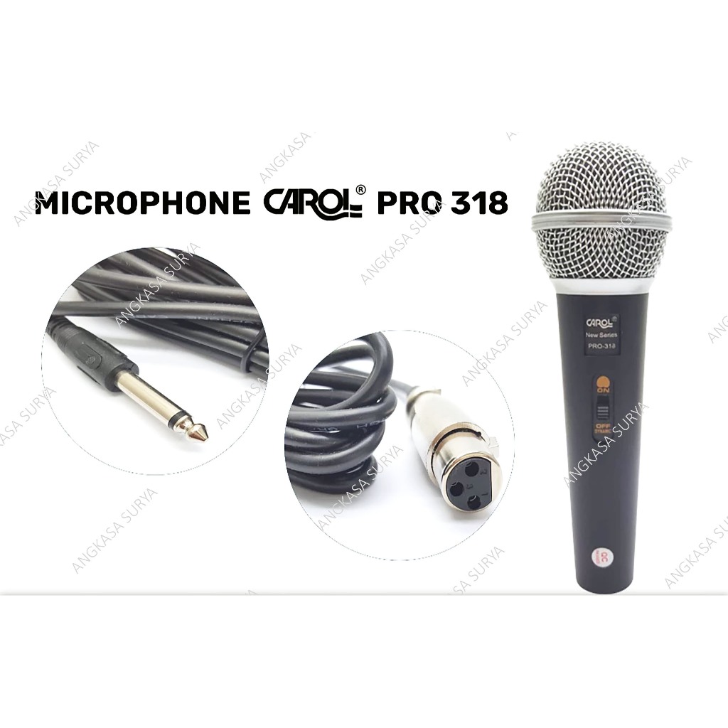 Mic Carol Pro 318 Original / Mic Kabel Carol 318 / Microphone Carol Pro318