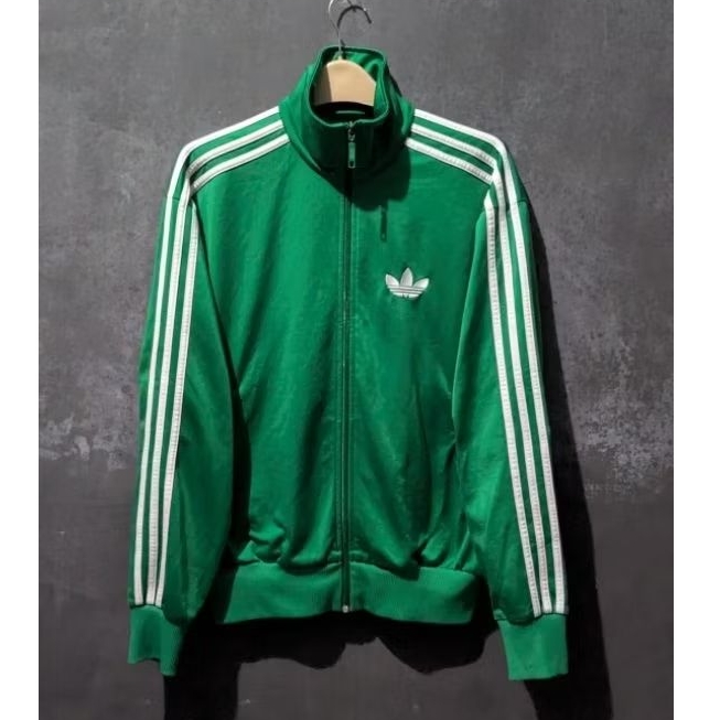 Tracktop Adidas Firebird Green Stripe White