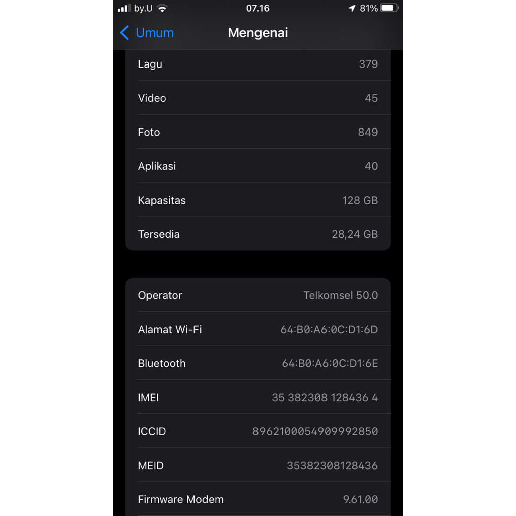 iphone 7G Black BeaCukai 128 GB