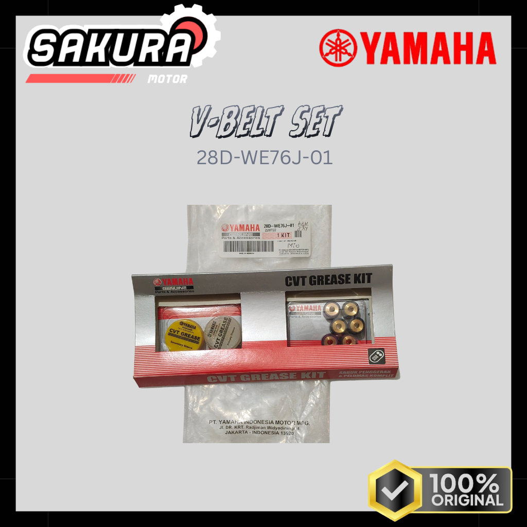 VAN BELT SET V-BELT 28D-WE76J-01 MIO ORIGINAL YAMAHA
