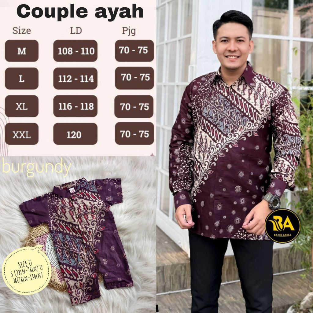 kemeja batik anak couple ayah koko batik bayi couple jumper bayi couple ayah baju kondangan couple a