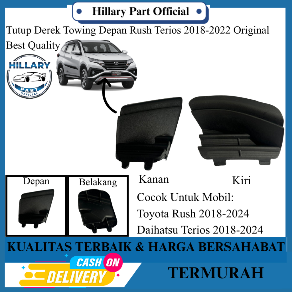 Tutup Derek Cover Towing Depan Rush Terios 2018-2022 Original