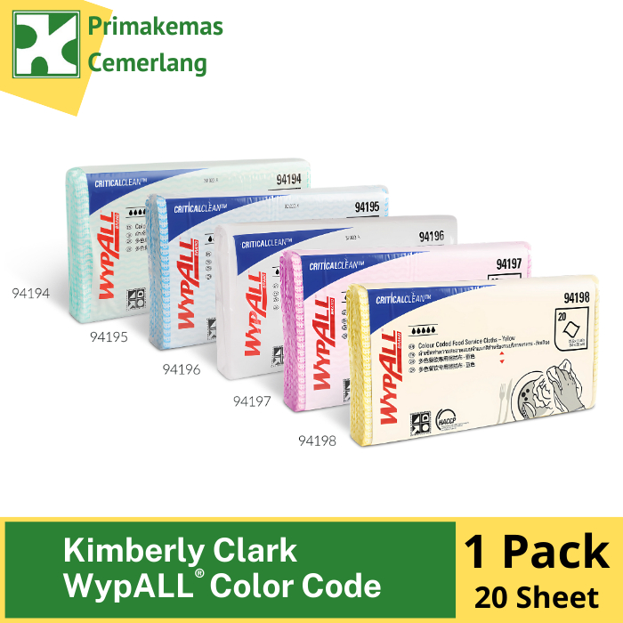 WypALL® Color Code - Biru - Merah - Putih - Kuning - Hijau