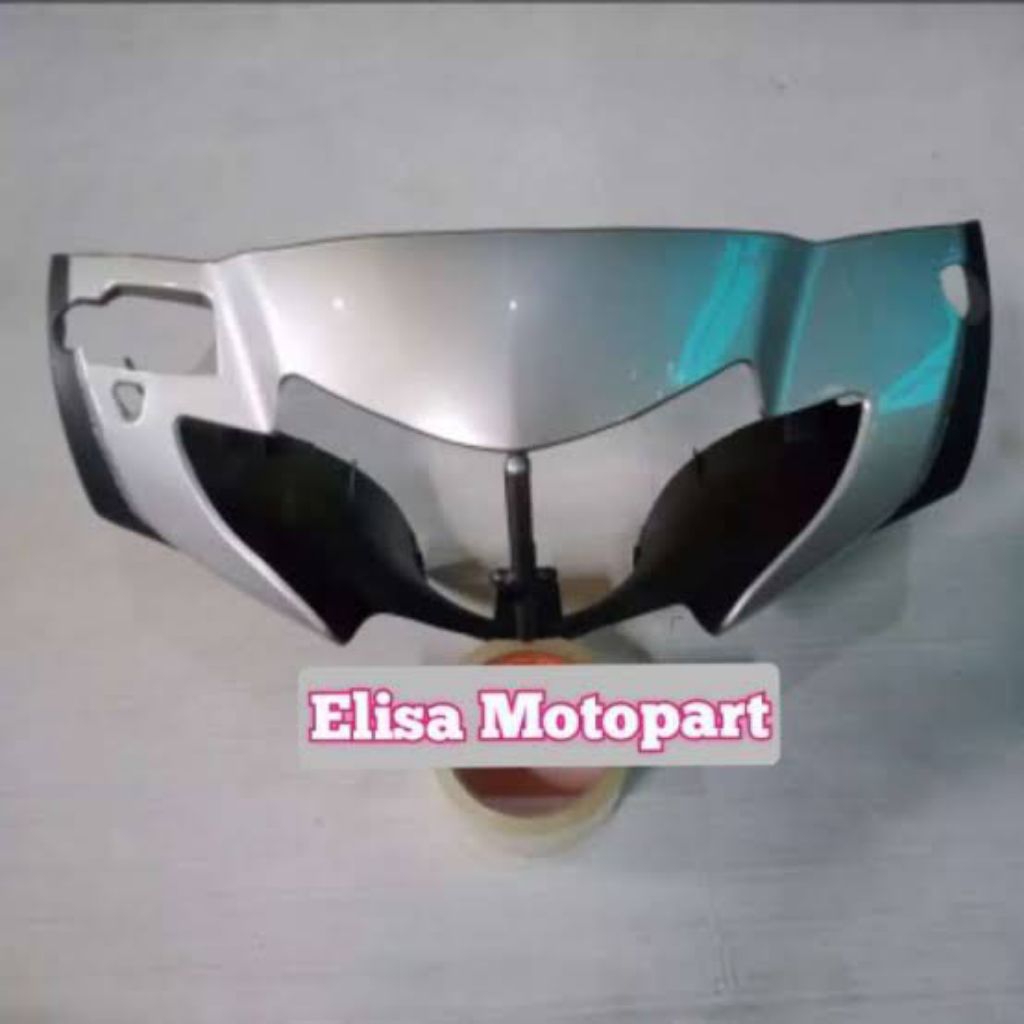 Cover batok depan totok kepala depan HONDA SUPRA X 125 LAMA OLD CAKRAM warna silver Berkualitas bagu