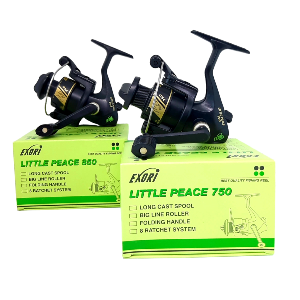 BEST DEALS REEL PANCING EXORI LITTLE PEACE SIZE 750&850 WARNA HITAM DOFF SUDAH POWER HANDLE