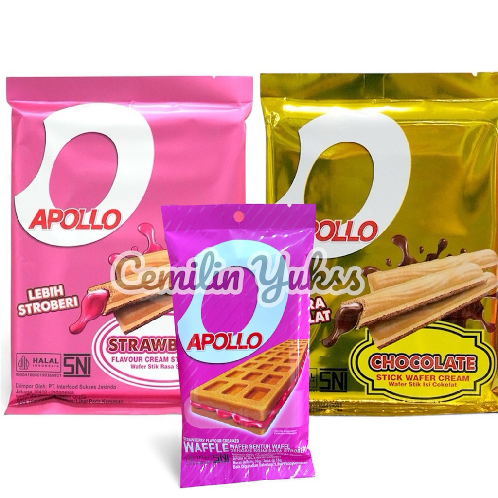 Apollo Stick Wafer Coklat 48g Apollo Stick Wafer Coklat Apollo Stik Wafer Strawbery Apollo Waffle
