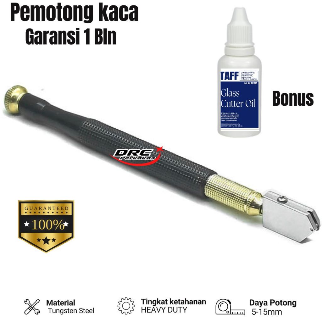 Pisau Roller Pemotong Kaca Ubin Keramik Glass Cutter Manual Tebal 5-15mm Material Tungsten Steel