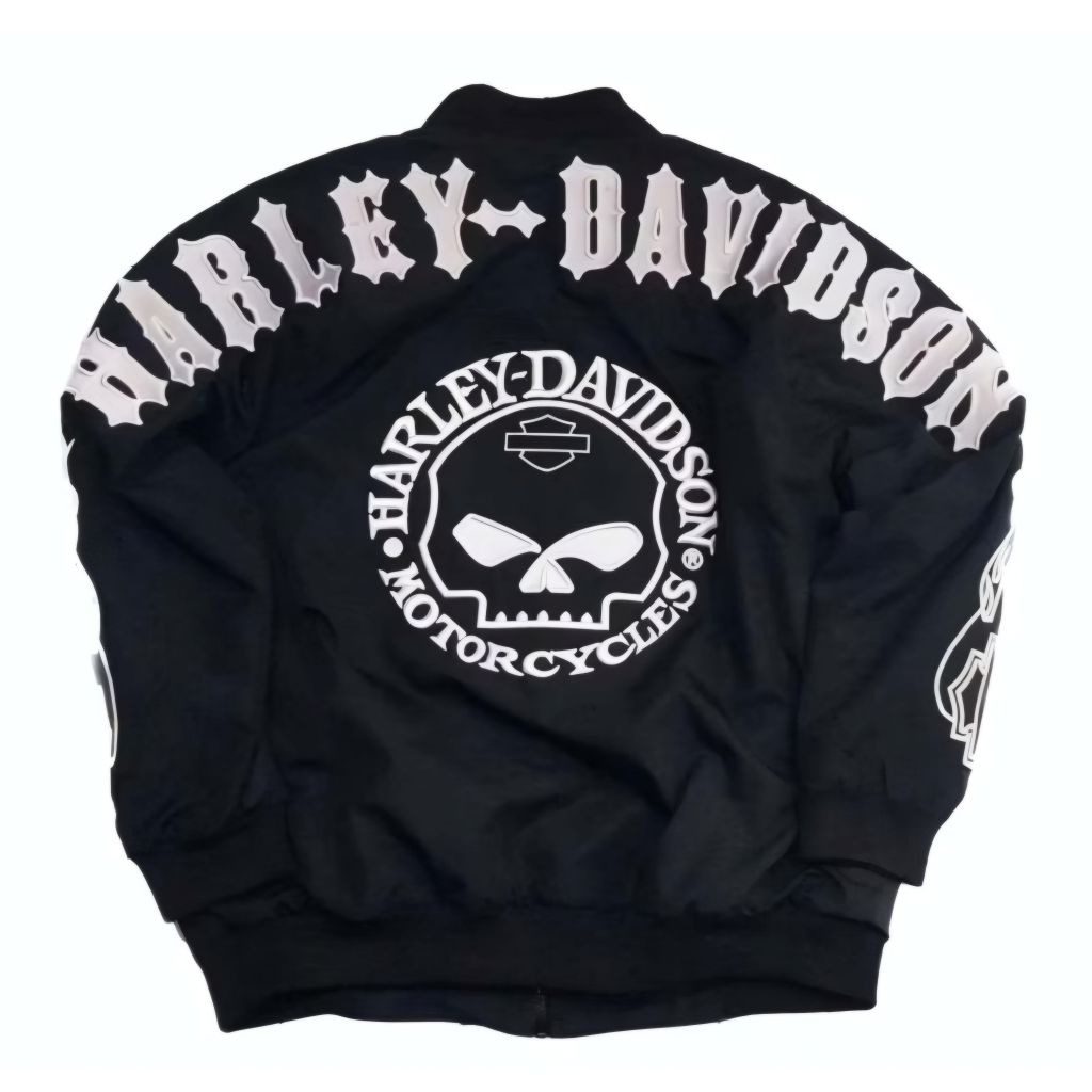 Jaket Bomber Harley-Davidson Hitam Ghost Rider