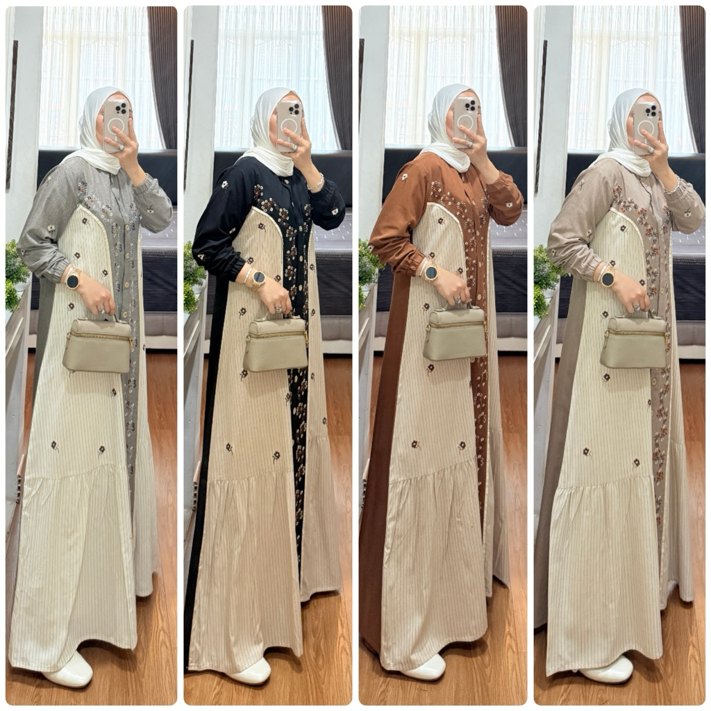 GAMIS KATUN KOMBINASI SYAINA BY SEMUT ORIGINAL