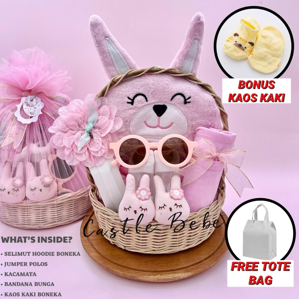 easyfun HELLO BEBE HAMPERS - Blanket & Pillow Series Newborn Baby Gift Set Hampers Baby Kado Bayi