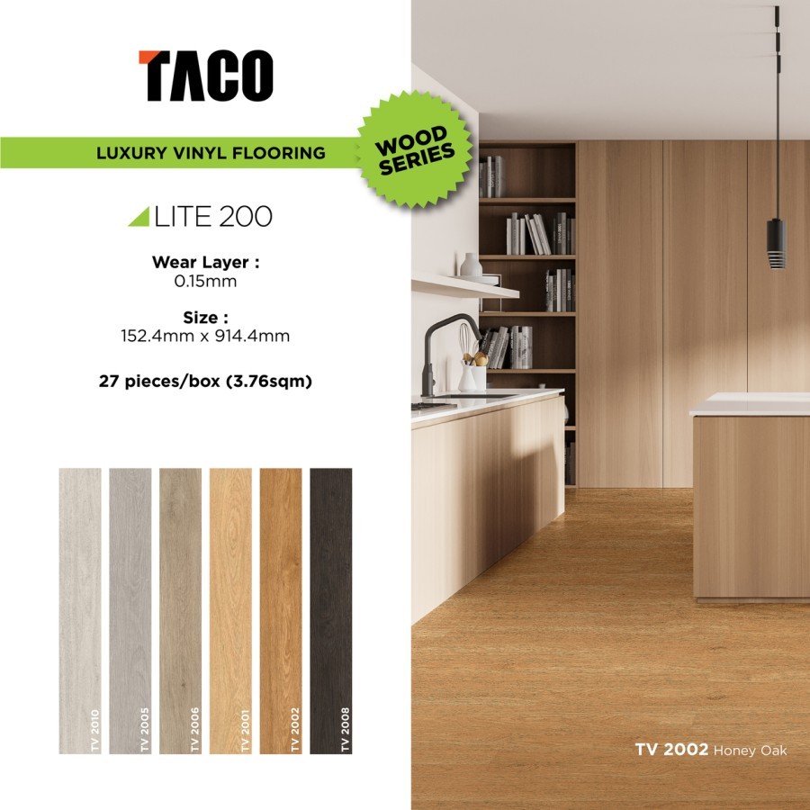 TACO Lantai Vinyl 2mm - Vinyl Plank TACO Tebal 2mm
