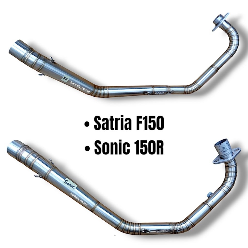 Header Leheran Pipa Leher Knalpot Racing Roadrace Sonic 150r Satria F150 Fu Fi Karbu Injeksi Ngaceng