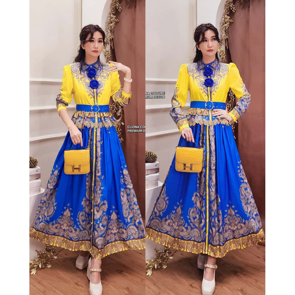 Cliona couture One Set  M L XL premium silk kokoh mix polyster