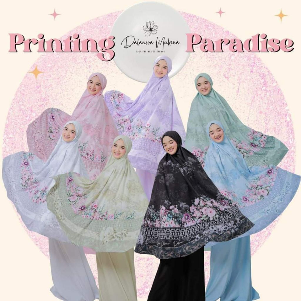 MUKENA DEWASA/MUKENA DALANOVA PRINTING PARADISE