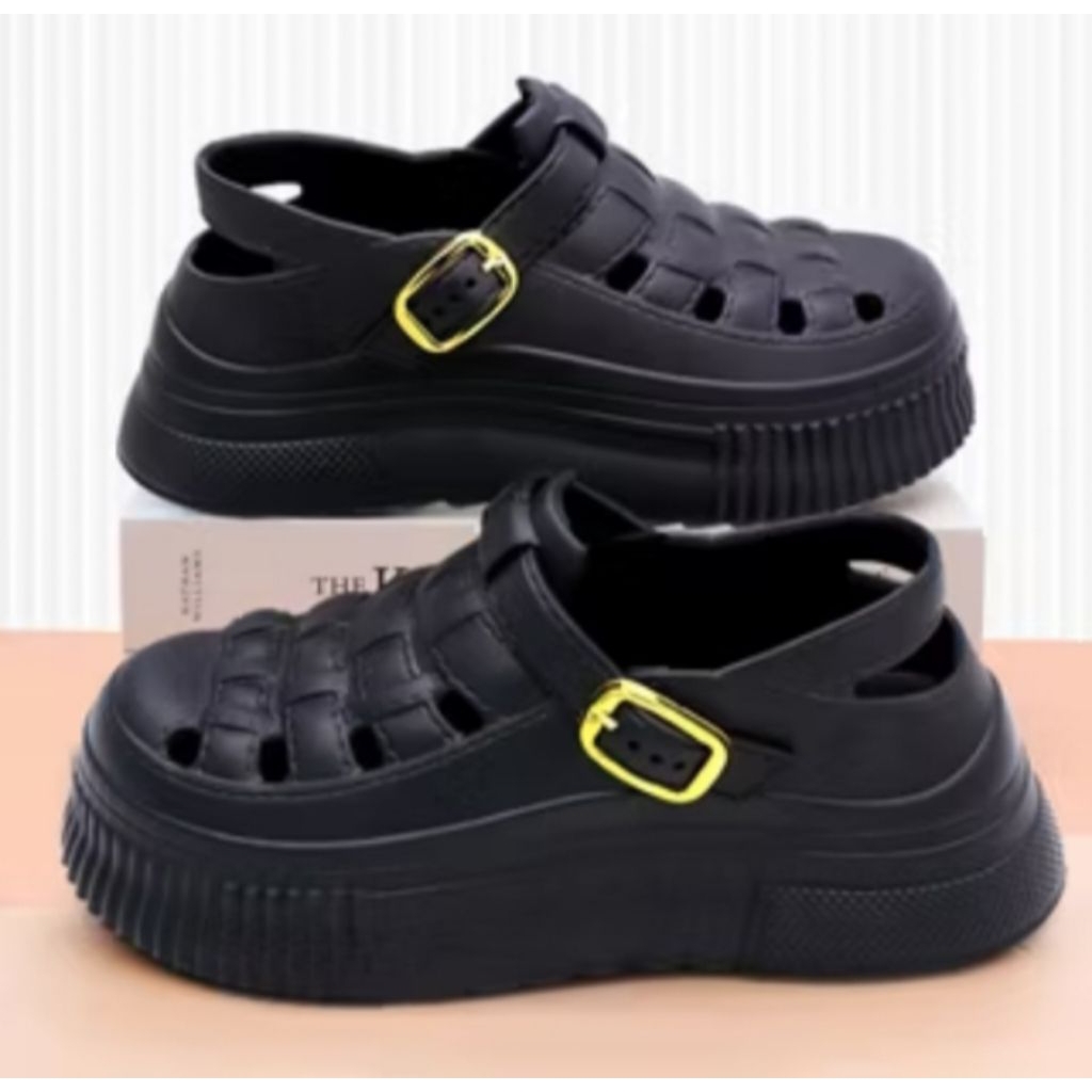 sandal wedges Fuji wanita sandal kodok kekinian sandal dewasa wanita karet