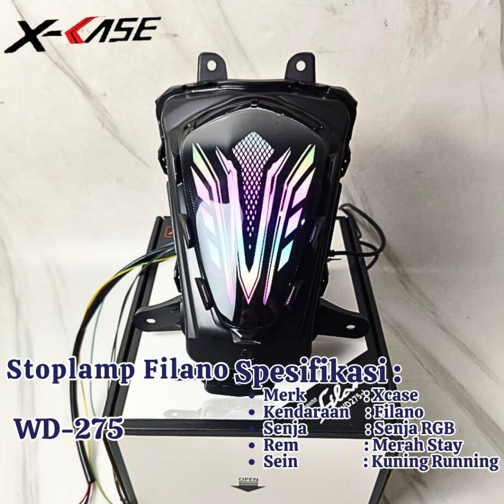 Stoplamp Filano Lazy LumaTail RGB APK 200+ Mode Lampu Stop Leji Xcase