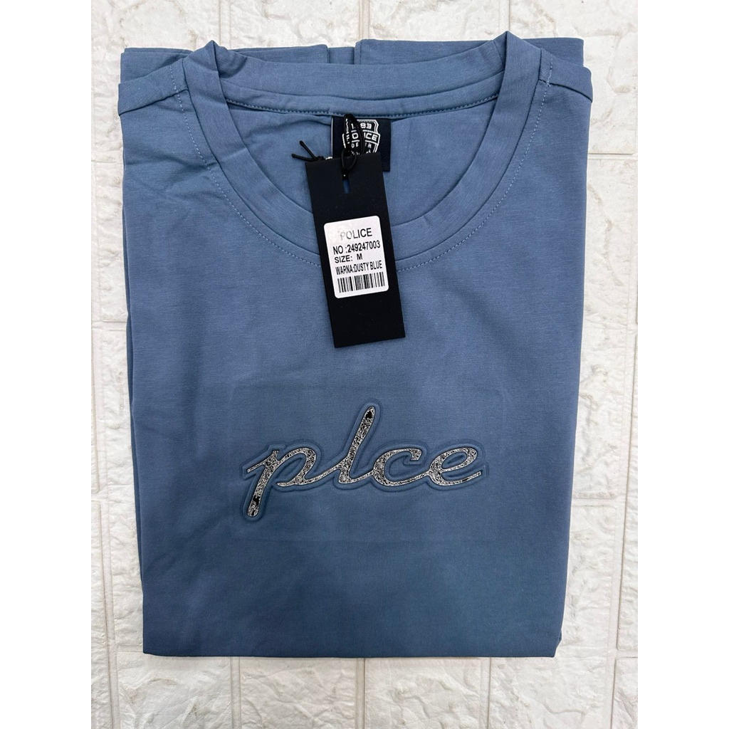 Kaos oblong police denim dewasa bahan catton stretch kaos oblong cowok police denim