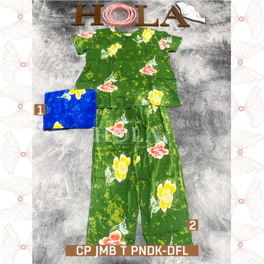HOLA_FASH | SETELAN CP SUNAN JUMBO LENGAN PENDEK, BATIK SUNAN XL