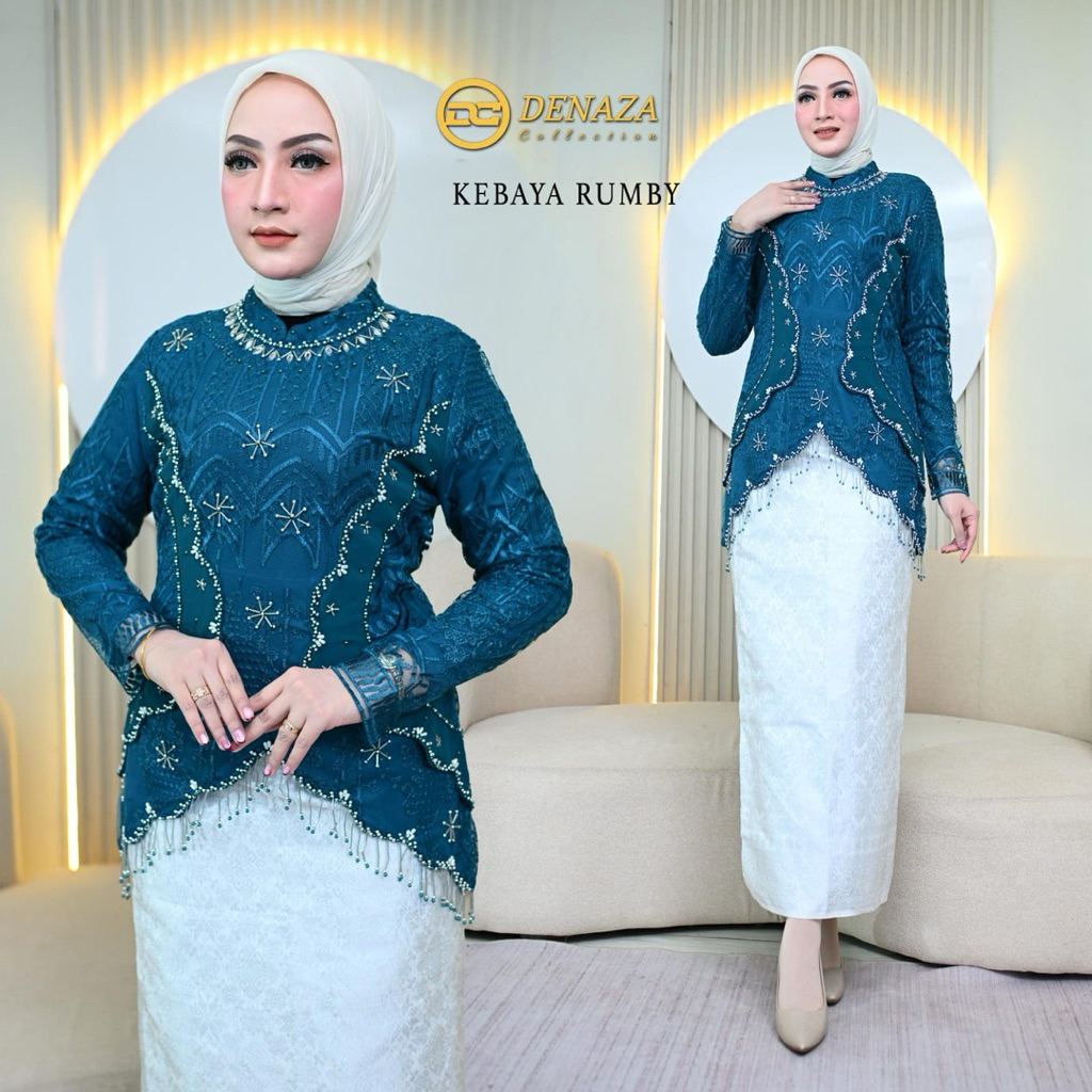 Permata Olshop / Setelan Kebaya Rumbai Modern Payet Mewah / Kebaya Modern / Kebaya Wisuda / Kebaya P