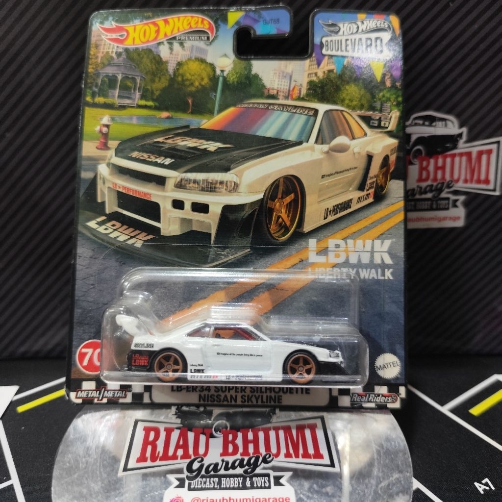 Hotwheels Premium LB-ER34 Super Silhouette Nissam Skyline LBWK ER34