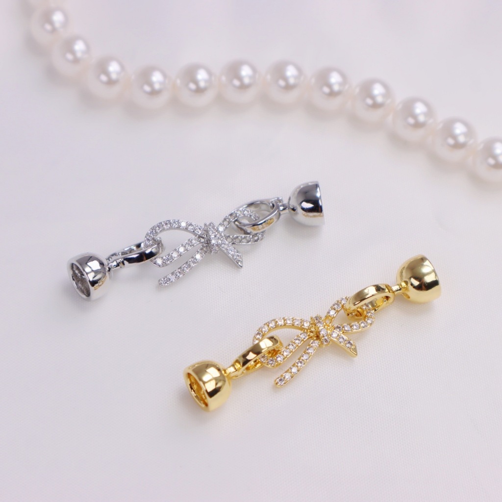 Kaitan Tembaga Lapis Emas, Kaitan Kalung, Kaitan kalung Mutiara, Aksesoris Kalung Mutiara