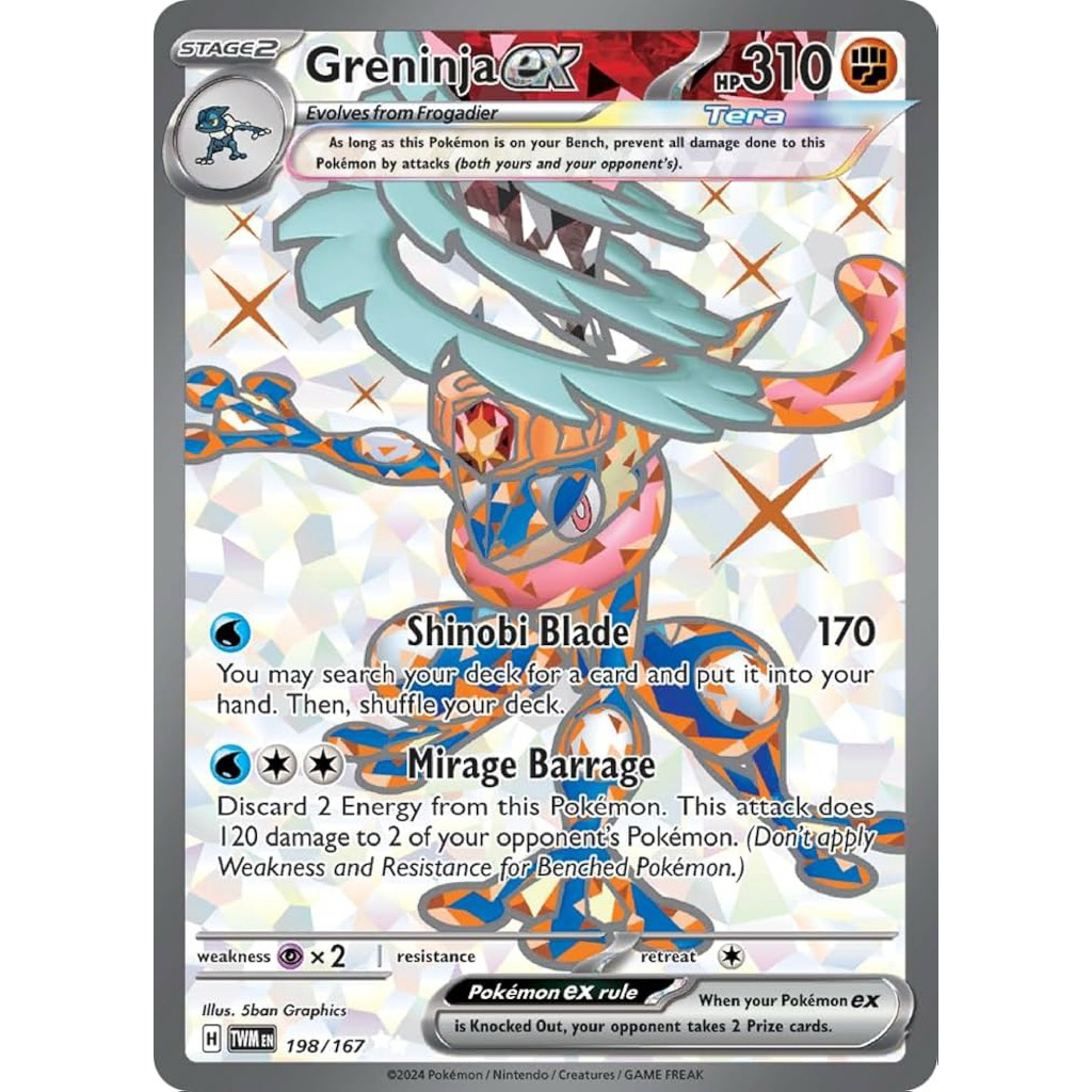 Greninja ex SR Eng pokemon kartu koleksi