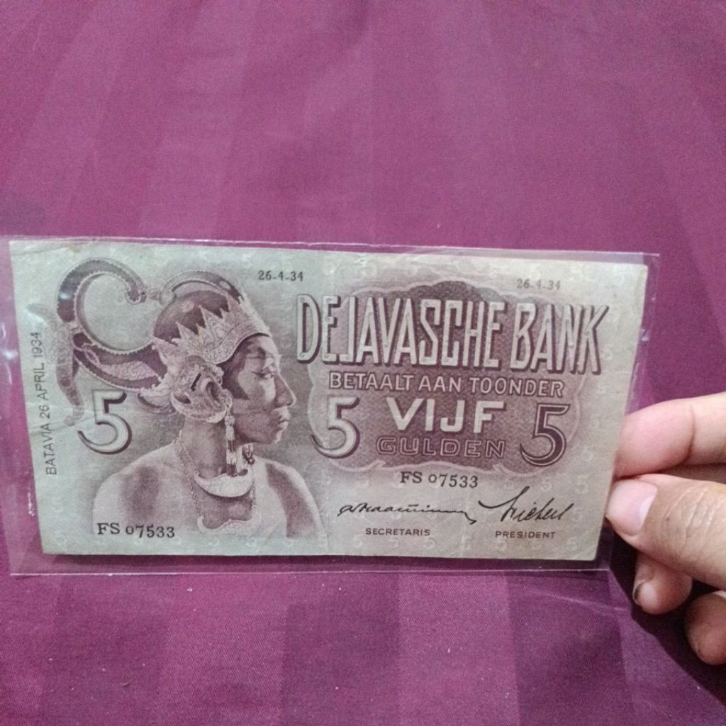 5 gulden wayang 1934 FS07533